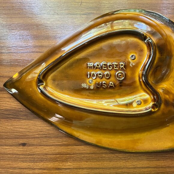 Mid Century Haeger Drip Glaze Atomic Boomerang Ashtray - Picture 3 of 5